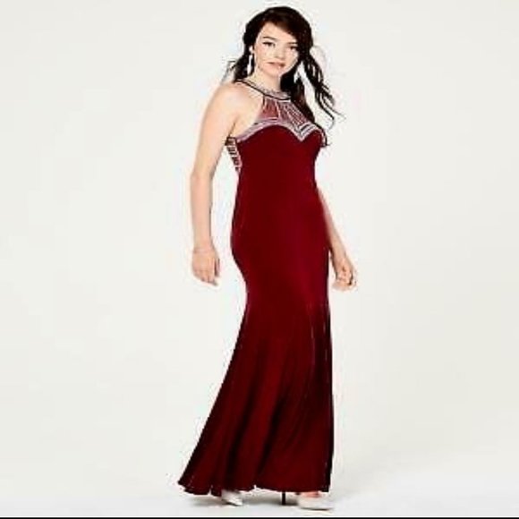 Say Yes To The Prom Junior's Embellished Gown Brown Size 9 main image 1